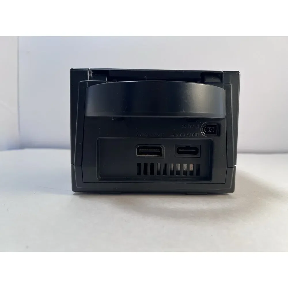 GameCube Black Console (DOL-001) 1 OEM Controllers, Power Cord, AV Cable - EUC